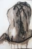 Untitle,No.19-2011-Charcoal & Bitumen on Cardboard-50 x 70 cm